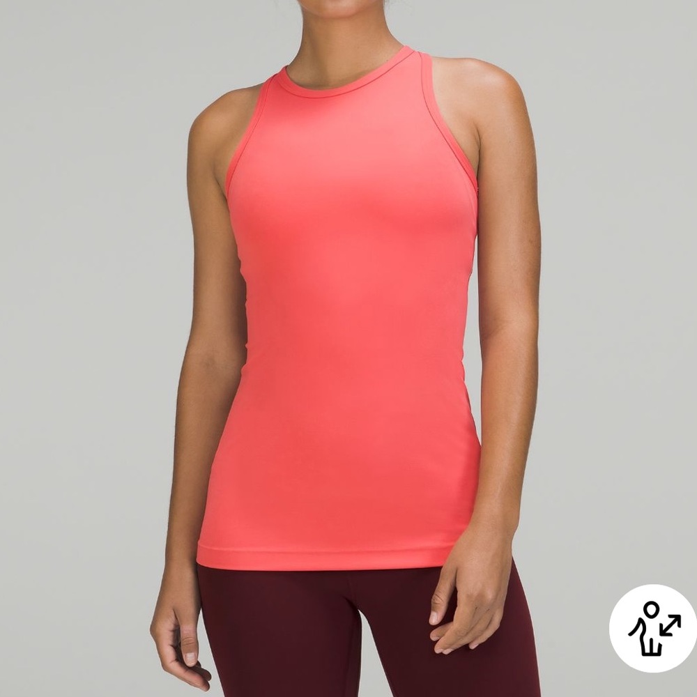 368. Lululemon Align Hip Length Racer Back Tank Top size 4 in pale raspberry